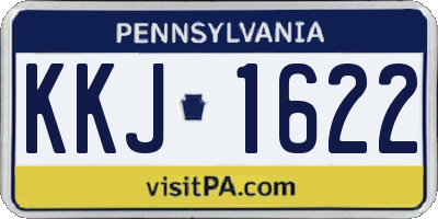 PA license plate KKJ1622