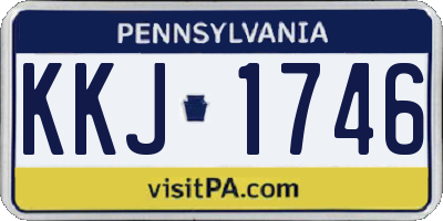 PA license plate KKJ1746