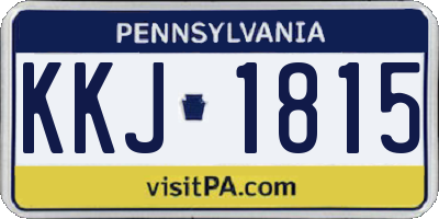 PA license plate KKJ1815