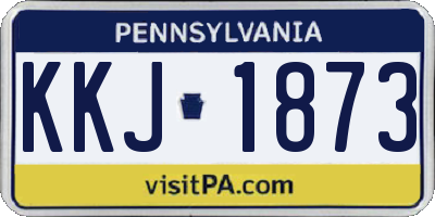 PA license plate KKJ1873