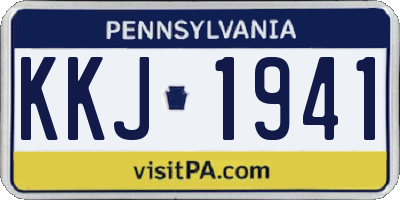 PA license plate KKJ1941