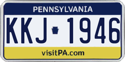 PA license plate KKJ1946