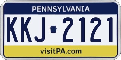PA license plate KKJ2121