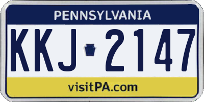 PA license plate KKJ2147