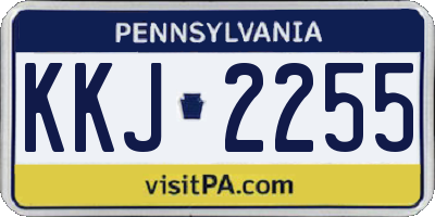 PA license plate KKJ2255