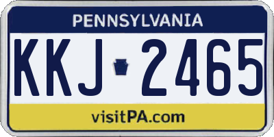 PA license plate KKJ2465