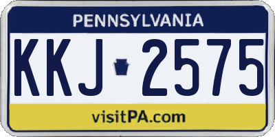 PA license plate KKJ2575