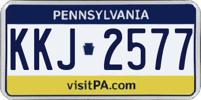 PA license plate KKJ2577