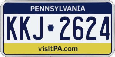 PA license plate KKJ2624