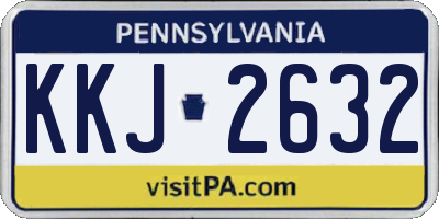 PA license plate KKJ2632