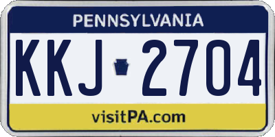 PA license plate KKJ2704