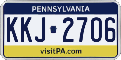 PA license plate KKJ2706
