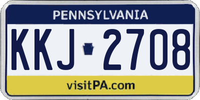 PA license plate KKJ2708