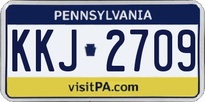 PA license plate KKJ2709