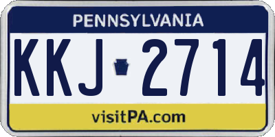 PA license plate KKJ2714