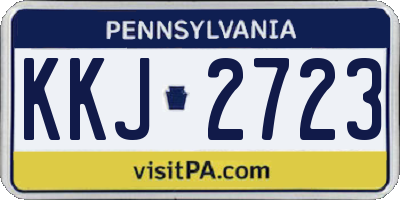 PA license plate KKJ2723