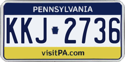 PA license plate KKJ2736