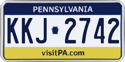 PA license plate KKJ2742