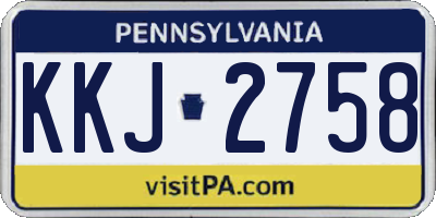 PA license plate KKJ2758