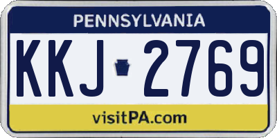 PA license plate KKJ2769