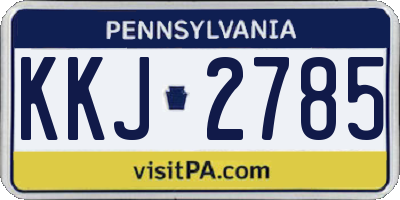 PA license plate KKJ2785