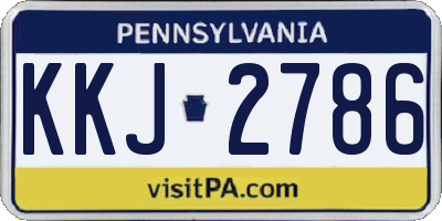 PA license plate KKJ2786