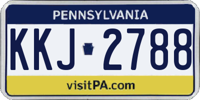 PA license plate KKJ2788