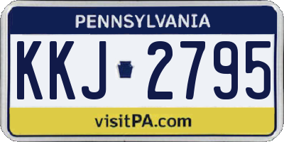 PA license plate KKJ2795
