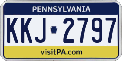 PA license plate KKJ2797