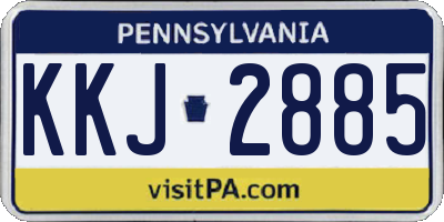 PA license plate KKJ2885