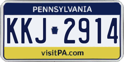PA license plate KKJ2914