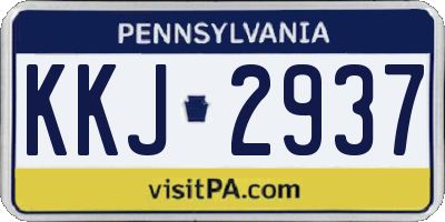 PA license plate KKJ2937