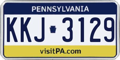 PA license plate KKJ3129