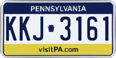 PA license plate KKJ3161