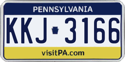PA license plate KKJ3166