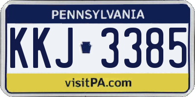 PA license plate KKJ3385
