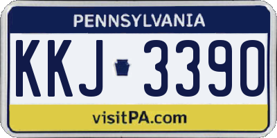 PA license plate KKJ3390