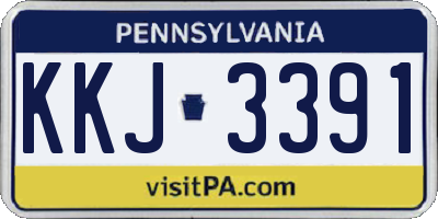 PA license plate KKJ3391