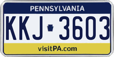 PA license plate KKJ3603