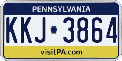 PA license plate KKJ3864
