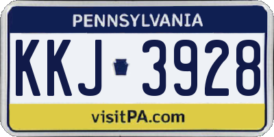PA license plate KKJ3928