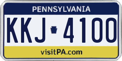 PA license plate KKJ4100