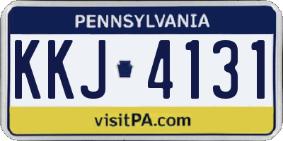PA license plate KKJ4131