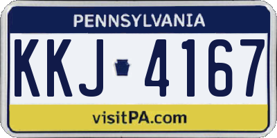 PA license plate KKJ4167