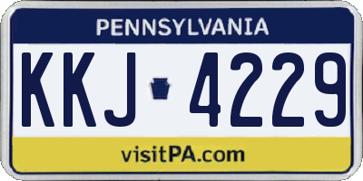PA license plate KKJ4229