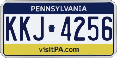 PA license plate KKJ4256