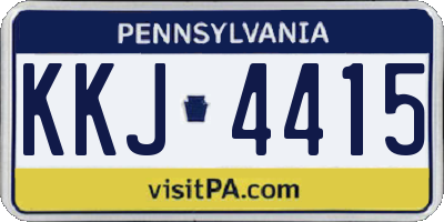 PA license plate KKJ4415