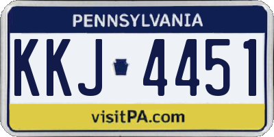 PA license plate KKJ4451