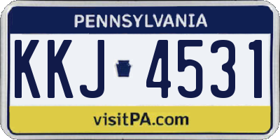 PA license plate KKJ4531