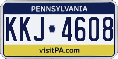 PA license plate KKJ4608